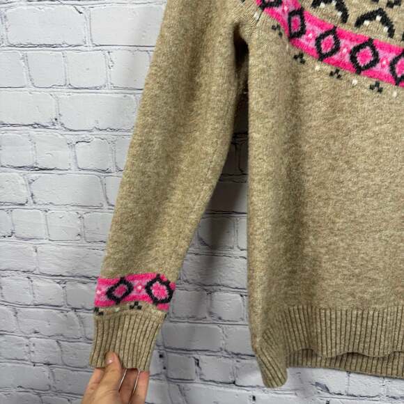 LOFT Crewneck Fair Isle Sweater Size Small - Picture 2 of 6